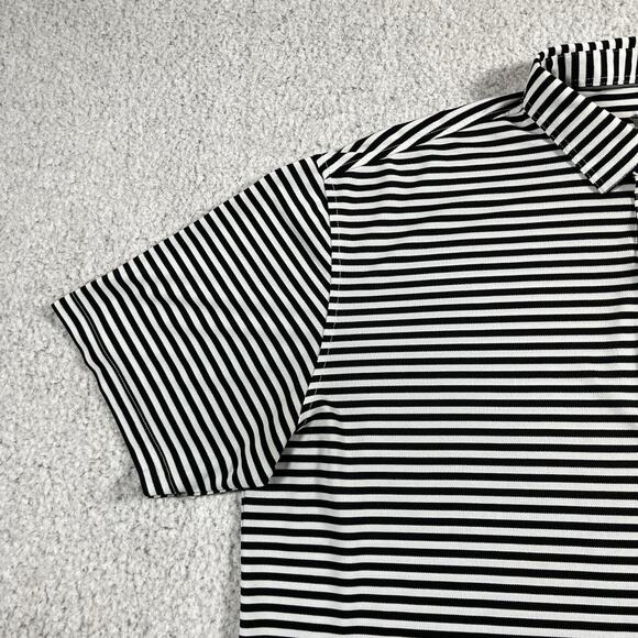 Johnnie O Polo Shirt Mens L Stripe Chicago Blackhawks Performance Stretch Golf - Picture 7 of 11